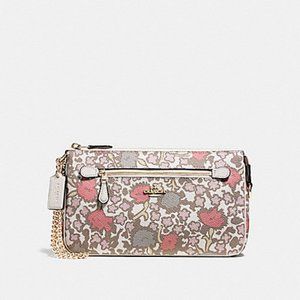 Coach Nolita Wristlet 24 Yankee Floral Print